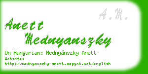 anett mednyanszky business card